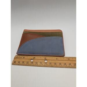 Universal Thread Multi-Color Leather Women's Card Holder Wallet 4.25in x 3in